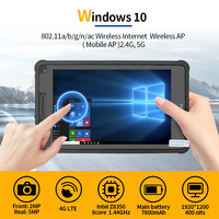 Nueva Tableta Industrial Resistente de 8 Pulgadas con Windows, CPU Intel, con RS232 para Ranura de Tarjeta SIM, Auricular, Escáner de Código de Barras, RFID, GPS, Wi-Fi