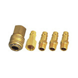 Quick Connector 5 Piece Set 6 Mm 1 4 Inch Brass Air Compressor Pneumatic Tool Accessories - Product Image 2
