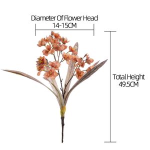 CL22006 Fleurs de jonquilles artificielles Fleur de jonquille en soie Faux Narcisse pour mariage Bouquet de mariée Couronne Décoration de jardin - Product Image 6