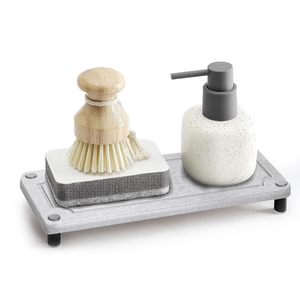 FIGOO - Organizador <span class=keywords><strong>de</strong></span> Baño Multifuncional, Impermeable, Ecológico, Estilo Vintage, con Toallero y Bandeja <span class=keywords><strong>de</strong></span> Drenaje Extraíble <span class=keywords><strong>de</strong></span> Secado Rápido - Product Image 6