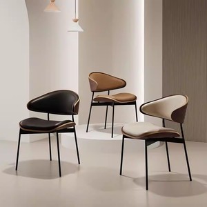 Chaise de salle à manger minimaliste italienne - <span class=keywords><strong>Fauteuil</strong></span> en bois de noyer pour la maison/le café/le restaurant - Product Image 2