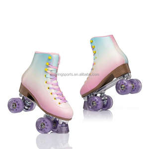 Patin à Roulettes <span class=keywords><strong>Quad</strong></span> Professionnel Haute Qualité 4 Roues pour Patinoire et Location - Product Image 1
