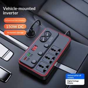 Chargeur de voiture 12V/24V 220V, convertisseur universel multifonction, charge rapide, double prise USB, allume-cigare pour voitures - Product Image 2