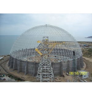 LF Toiture métallique voûtée préfabriquée Structure en acier Boule boulonnée Dôme de stockage Arche de construction Hangar à charbon - Product Image 6