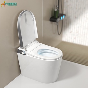Baño de Hotel, <span class=keywords><strong>inodoro</strong></span> de cerámica montado en el suelo, bidé eléctrico inteligente, Wc automático, pequeño <span class=keywords><strong>inodoro</strong></span> inteligente <span class=keywords><strong>con</strong></span> bidé - Product Image 5