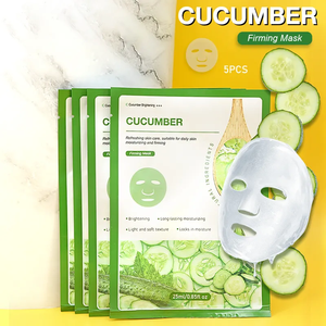 <span class=keywords><strong>Prix</strong></span> de gros Masque facial hydratant anti-rides Lifting au concombre de marque privée Masques faciaux personnalisés Drap de beauté - Product Image 5
