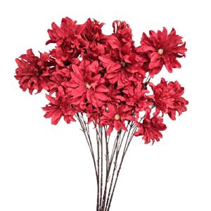 Nuevas flores de seda artificiales de Orquídea púrpura para escenario de boda para salones de boda guías de carretera características arte Floral realista - Product Image 5