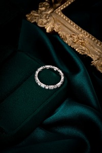 Simple 14K Solid White Gold 0.78ct Emerald Cut Lab Grown Diamond <b>Ring</b> | Emerald Cut Lab Created Diamond Wedding Band <b>Ring</b> for - Product Image 4