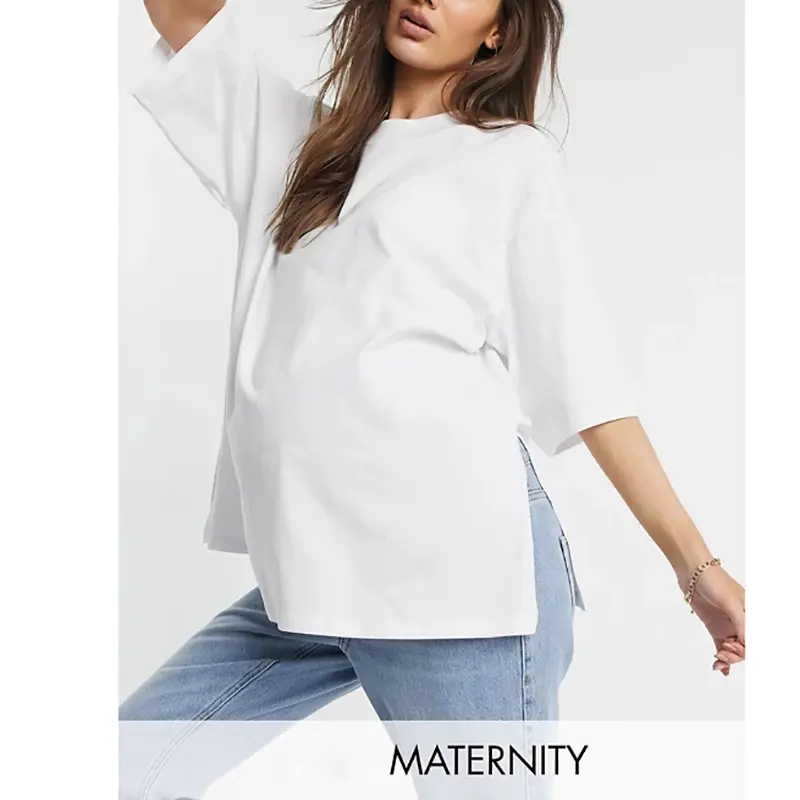 custom blank july soft tops pregnant clothing woman's maternity shirts