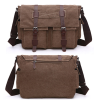 Sacs messagers vintage en toile de haute qualité pour hommes, style facteur, en cuir végétalien, pour usage extérieur