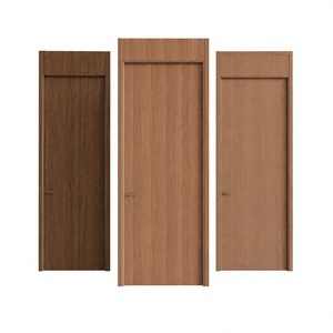 Puertas Interiores Minimalistas de Madera Maciza con Acabado para Uso en Dormitorios y Hoteles, Apertura Manual - Product Image 1