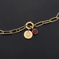 Collares con Iniciales EMANCO, Letras del Alfabeto, Acero Inoxidable, Cadena de Eslabones para Mujer, Gargantilla Moderna y Minimalista, Joyería para Fiestas