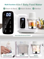 Pembuat Makanan Bayi Baphiya, Blender & Penggiling, Pembuat Puree, Mati Otomatis, Kapasitas Besar 300W, Garansi 1 Tahun