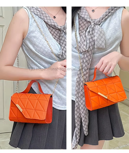 Trendy Rhomboid Chain PU Women's <b>Handbag</b> Fashionable <b>Small</b> Square Casual Crossbody Shoulder Bag - Product Image 5