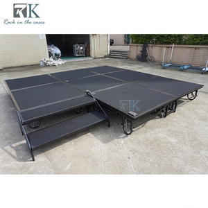 Black Carpeted Finish <b>Stage</b> <b>Platform</b> Folding Detachable <b>Platform</b> <b>Stage</b> - Product Image 3