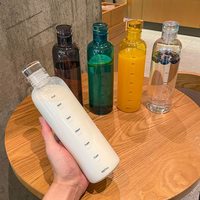 Bouteille d'eau en verre, bouteille à boire 750 ml, bouteille en verre borosilicate pour l'eau, logo personnalisé, bouchon à vis, réutilisable