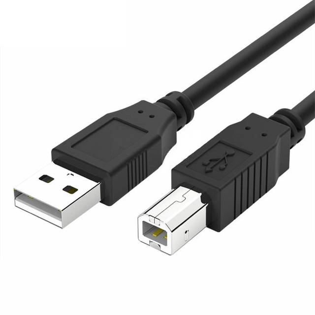USB Printer Cable for Canon for Epson for HP a Male to B Male Extension 0.5m 1m 1.5m 3m Black PVC ABS Braid Shielding 12 Months