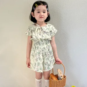 2 Potong Set Pakaian Bayi Perempuan Musim Panas 2023 Blus Anak-anak Balita dengan Celana Pendek Desain Korea 22XX