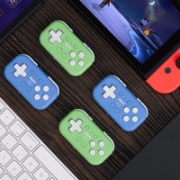 Pengontrol BT mikro 8BitDo, gamepad Mini berukuran saku untuk Switch, Android, dan Raspberry Pi, mendukung Mode Keyboard