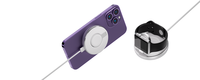 Chargeur sans fil portable ultra-mince 15W chargeur sans fil rapide pour montre intelligente mobile avec support de téléphone