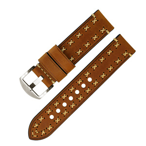 LAIHE di lusso in vera pelle cinturino 20mm 22mm 24mm 26mm metallo fibbia disegno cavallo pazzo - Product Image 5