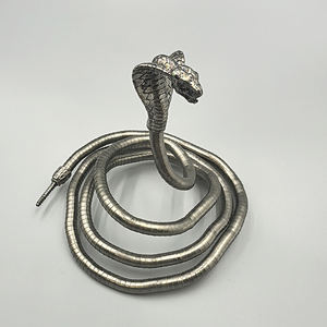 قلادة معدنية متعددة الطبقات أنيقة جديدة من البانك-قلادة مخصصة من سلسلة الثعبان العتيقة القابلة للانحناء قلادة ضيقة للنساء - Product Image 2