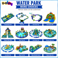Parc aquatique gonflable personnalisé avec parcours d'obstacles en PVC, capacité de 100 à 500 kg et 5 à 10 passagers pour les hôtels de villégiature