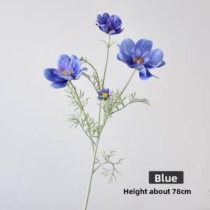 زهرة صناعية من نوع كوين كوزموس مزينة بالريش، زينة منزلية بسيطة، باقة زهور، جيربيرا كبيرة منفردة - Product Image 6