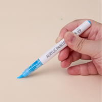 Stylo marqueur acrylique liquide direct à pointe souple 9 couleurs Encre permanente pour papier Largeur d'écriture 6mm pour dessin et peinture Art