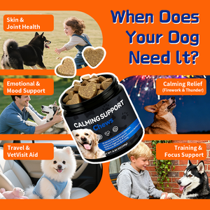 Sollievo dall'ansia del cane calmante integratore da masticare, radice di valeriana e GABA, calma il nervosismo dal rumore e le visite dei veterinari, masticazione morbida - Product Image 2