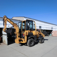 China Wolf Diesel Mini Backhoe Wheel Loader WZ45-17 untuk Dijual