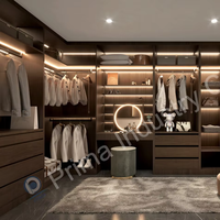 Vente en gros Armoire moderne en bois pour la chambre à coucher Armoire personnalisée de style shaker Robe de promenade en bois