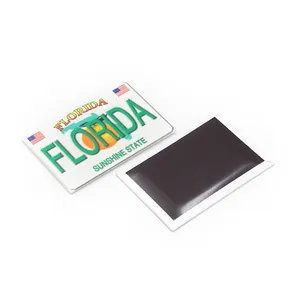 High Quality Tourist US States Florida Tinplate Magnets Multicolor Cheap Custom Made Souvenirs Photo Fridge Magnets