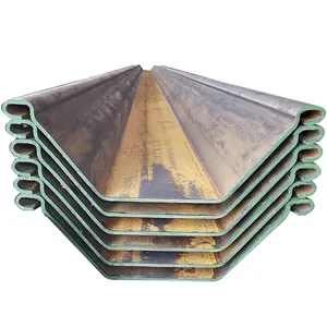 Sy390金属u z挡土墙桩热轧3型2 6m 9m 12m长钢板桩用于结构支撑