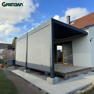 <span class=keywords><strong>Pergola</strong></span> aluminium bermotor sepenuhnya otomatis, luver atap naungan luar ruangan untuk tanaman taman - Product Image 2