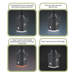 משאבת אוויר חשמלית ניידת 5V 1A עם פנס קמפינג, משאבת אוויר מיני נטענת USB עם סוללה למוצרים מתנפחים - Product Image 4