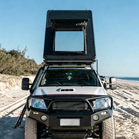 3-Personen-Kompakt-Hartschalen-Dachzelt für SUV, Dachzelt mit Schuhtasche, Outdoor-Reise-Camping, leichtes, wasserdichtes Dachzelt