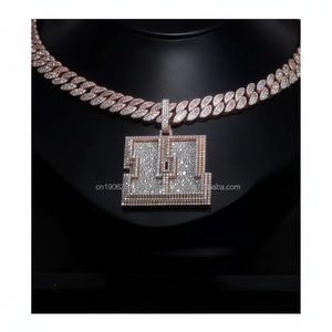 VVS Moissanite Número 11 Colgante Iced Out Colgante en capas Número personalizado o letra 925 Plata esterlina - Product Image 1