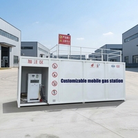 Équipement de station-service mobile conteneurisée auto-alimentée, diesel/essence, construction en acier inoxydable, haute productivité