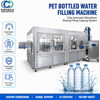Machine de remplissage d'eau en bouteille PET entièrement automatique à haute efficacité pour ligne de production d'eau potable