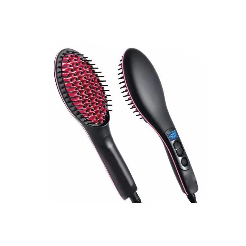 Portable LED Display Electric Comb Straightener Hot Air Hair Dryer Brush