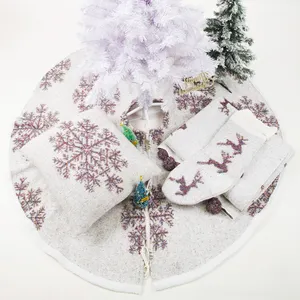 Precio de fábrica personalizado de punto Lurex almohada de Navidad con patrón de copo de nieve