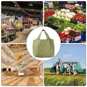 Eco Recycled Women <b>Tote</b> Bag Large Capacity Foldable <b>Plastic</b> Shopping Bag in Bulk - Product Image 6