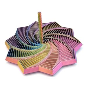 Torre de Polígonos Espiral Estereoscópica de Escritorio, Plegable, Educativa para Niños, de Plástico para Impresión 3D, con Diseño de Estrellas de Descompresión e Ilusión - Product Image 1