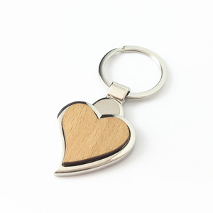 Atacado Barato Personalizado Forma Gravar Logo Em Branco Metal Frame De Madeira <span class=keywords><strong>Keychain</strong></span> - Product Image 3