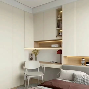 Ensemble de chambre à coucher convertible moderne et simple <span class=keywords><strong>en</strong></span> bois écologique avec lit coffre tatami intégré et <span class=keywords><strong>bureau</strong></span> - Product Image 4