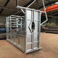 Panneaux de retenue robustes et portables pour bovins et ovins avec porte coulissante et pèse-vie