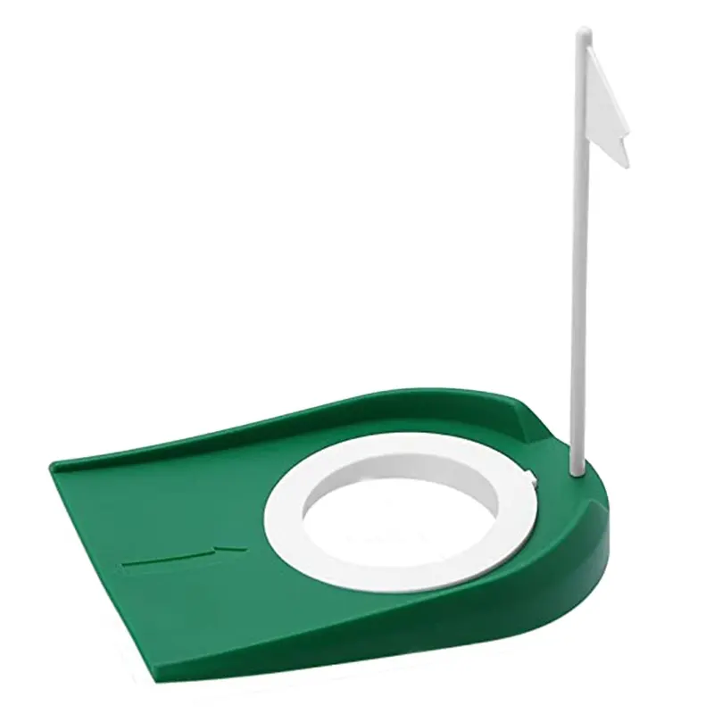 Mini Green Black Flag Plastic Golf Putting Hole Indoor Outdoor Practice Training Aid