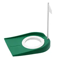 Mini Verde Negro Bandera de Golf de plástico a agujero interior al aire libre de la formación práctica ayuda