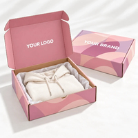 Boîtes d'expédition personnalisées avec logo pour vêtements, perruques, sweats à capuche, sacs d'emballage, pochettes d'expédition, carton ondulé, vente en gros, directement de l'usine
